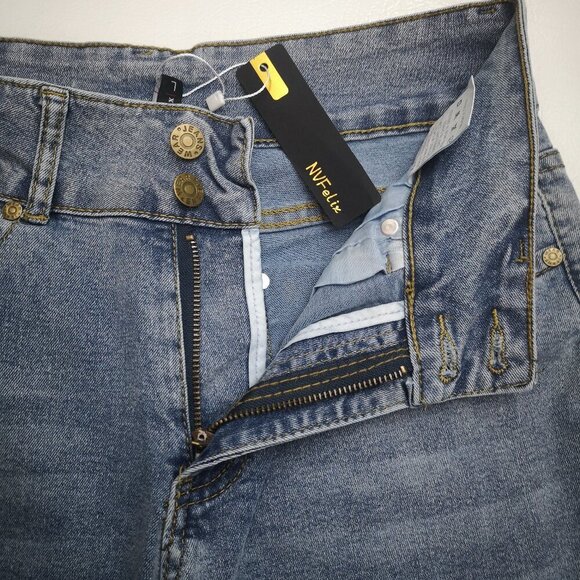 NWT NV Felix Ladies Size Large Lighter Wash Flare Leg Blue Jeans - Picture 6 of 14